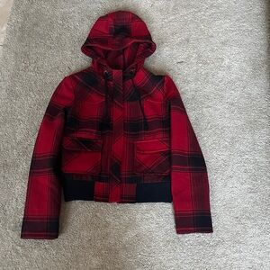 Old Navy Red and Black Plaid Jacket